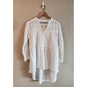 Sundance Women's Charlene Tunic SZ PXXS Cotton Beach Sheer